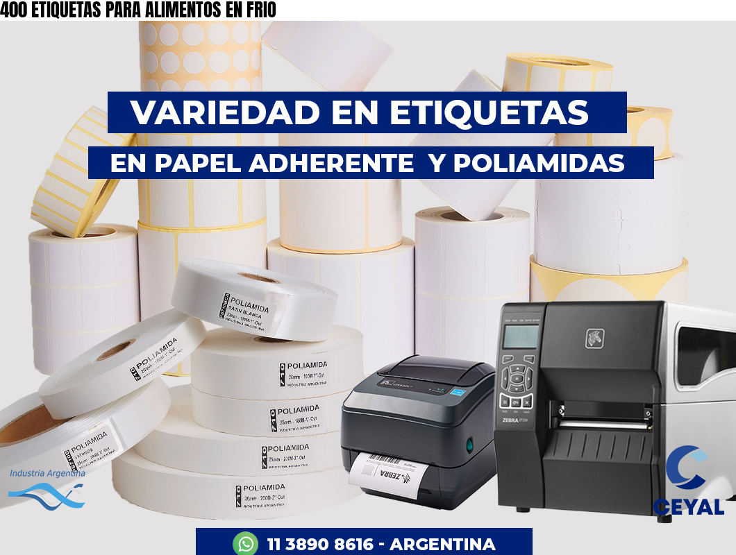 400 ETIQUETAS PARA ALIMENTOS EN FRIO