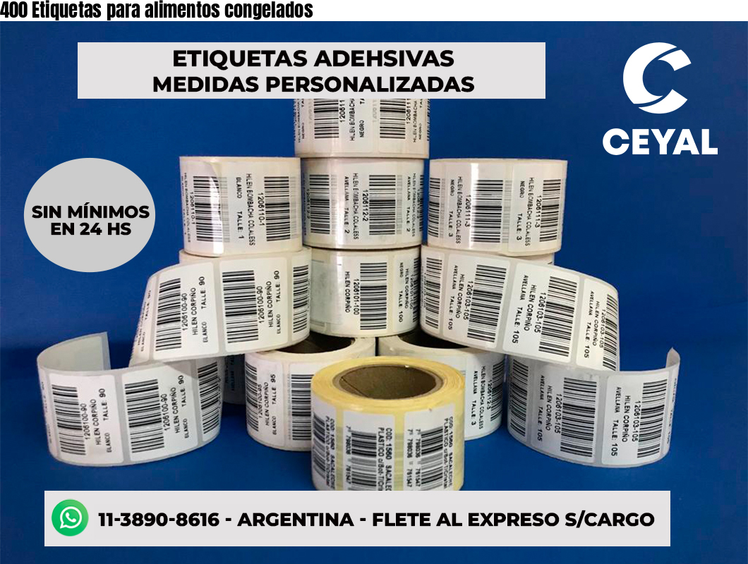 400 Etiquetas para alimentos congelados