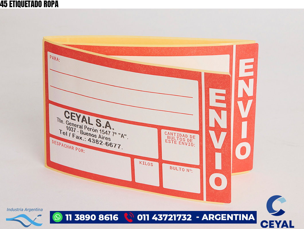 45 ETIQUETADO ROPA