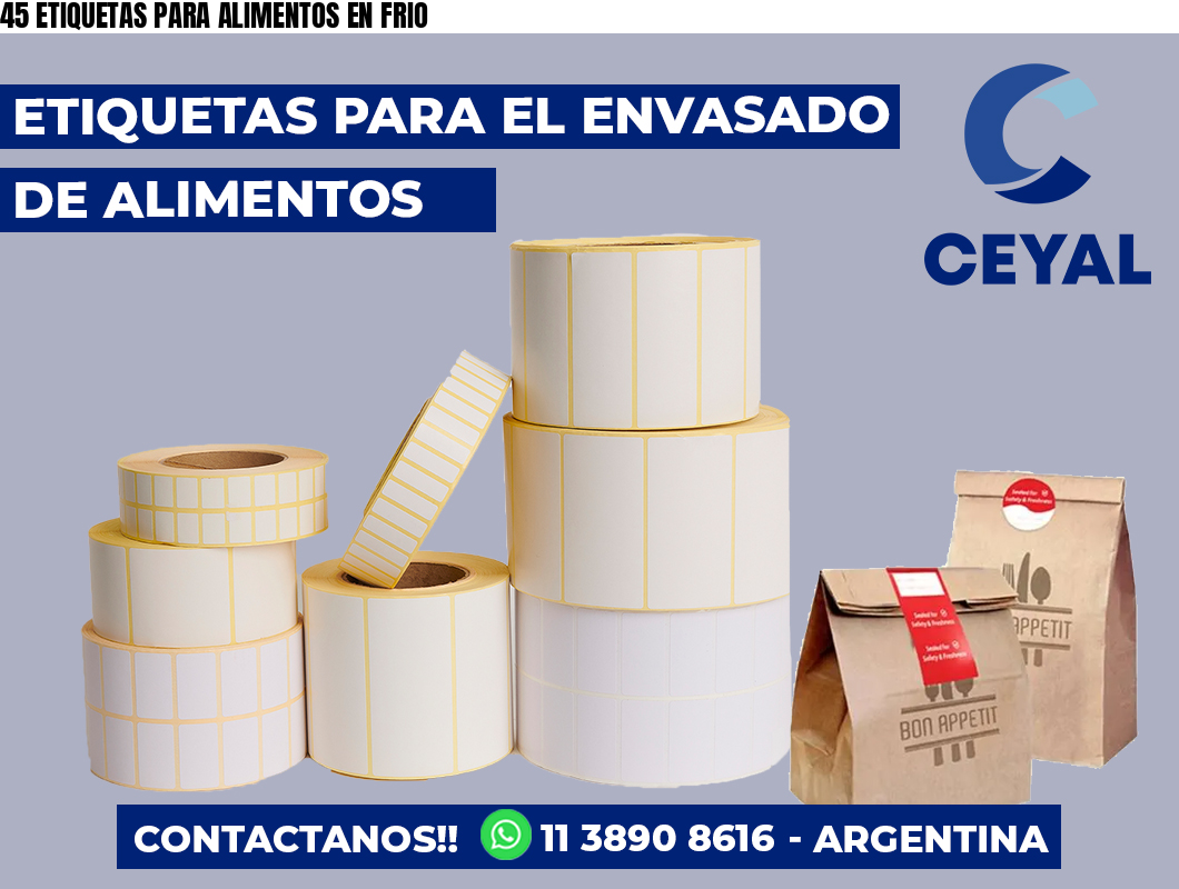 45 ETIQUETAS PARA ALIMENTOS EN FRIO