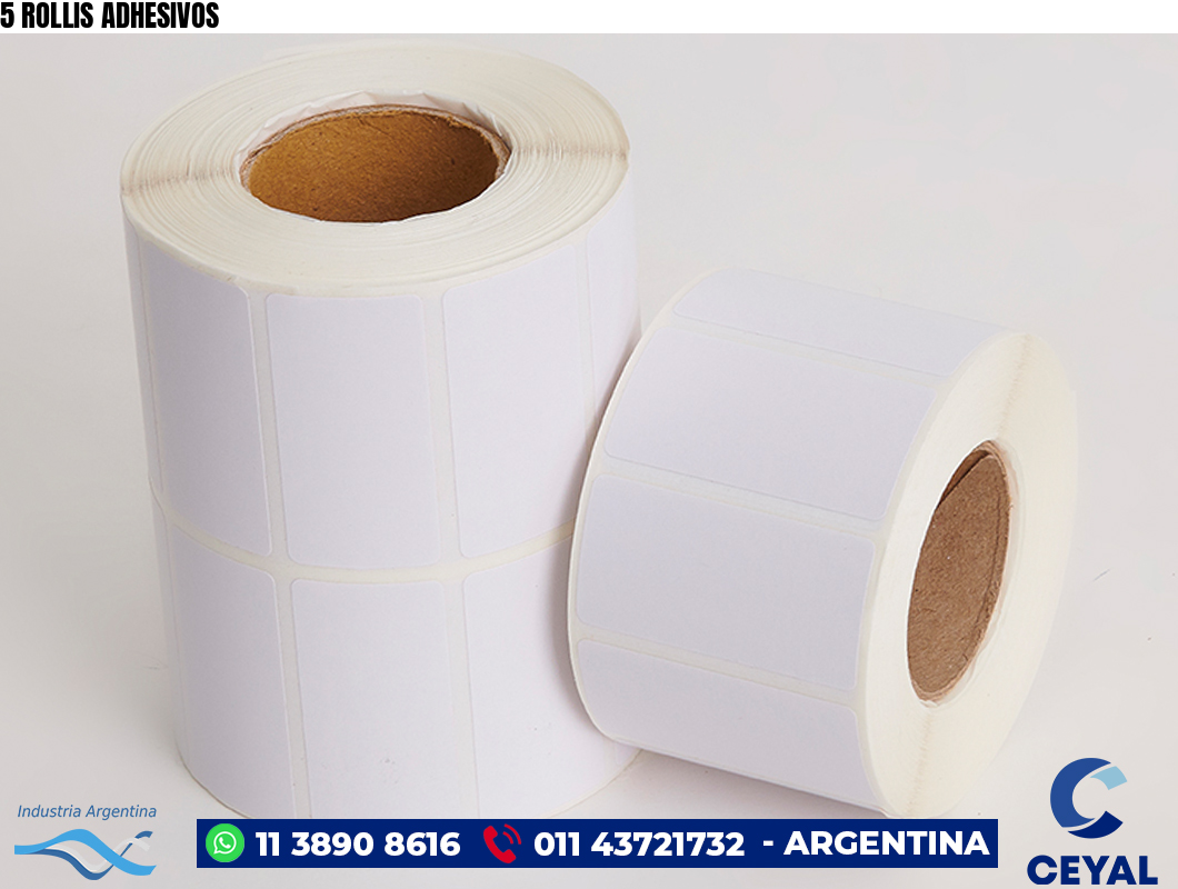5 ROLLIS ADHESIVOS
