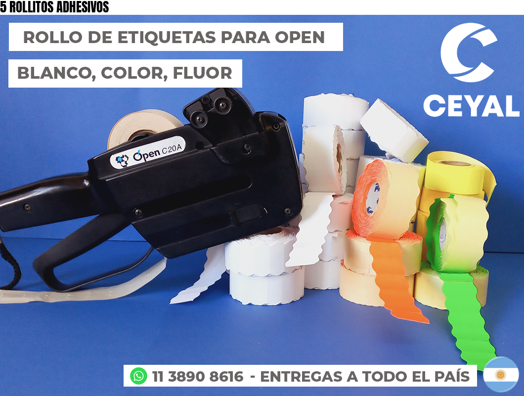 5 ROLLITOS ADHESIVOS
