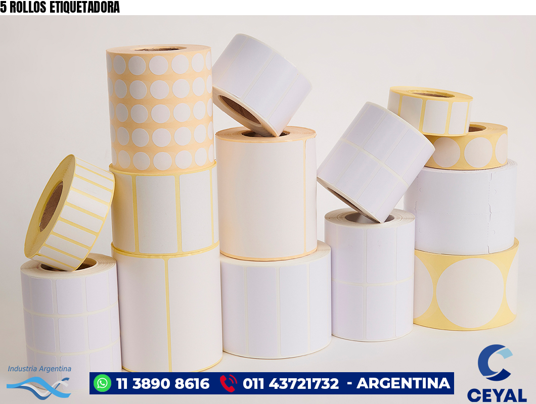 5 ROLLOS ETIQUETADORA