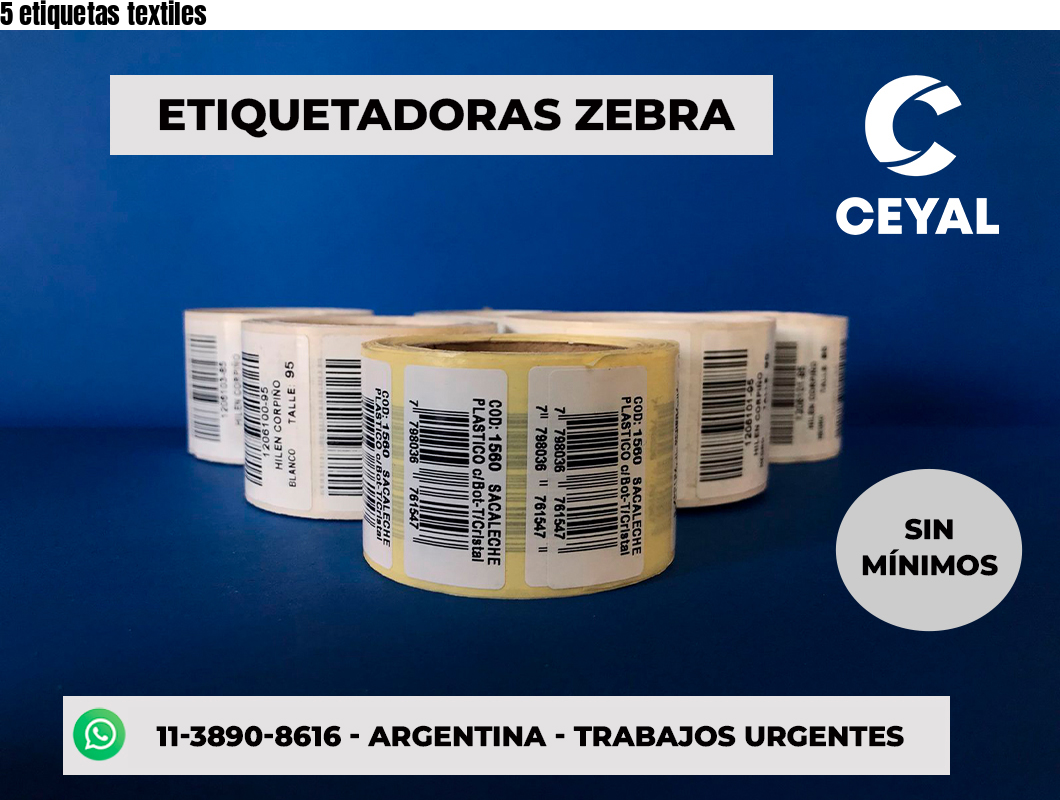 5 etiquetas textiles