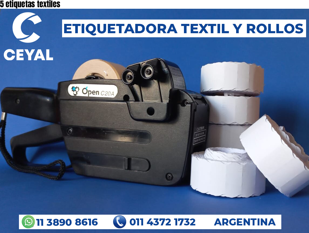 5 etiquetas textiles