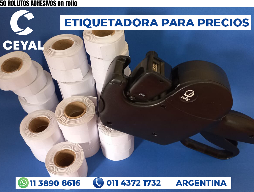 50 ROLLITOS ADHESIVOS en rollo