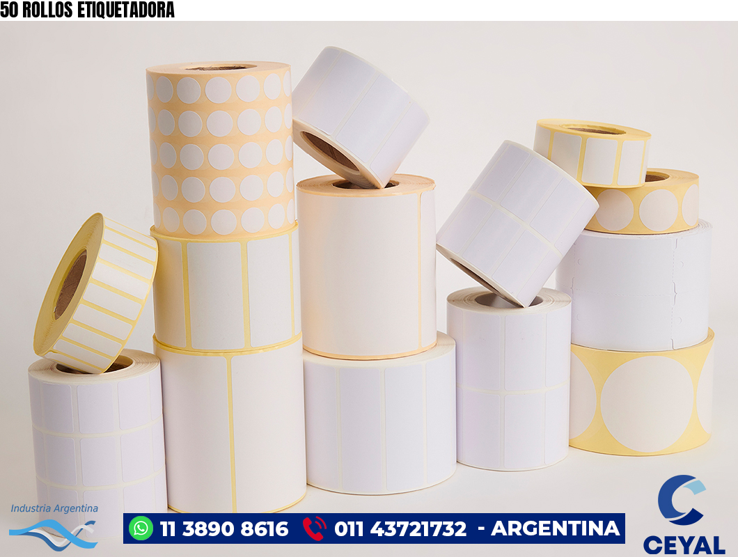 50 ROLLOS ETIQUETADORA