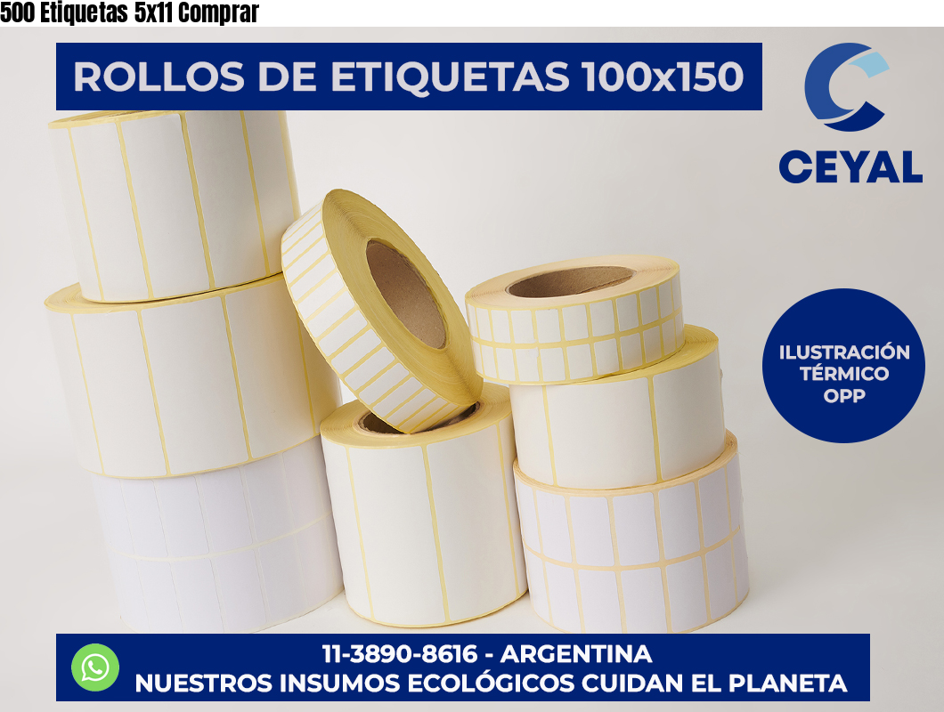 500 Etiquetas 5×11 Comprar