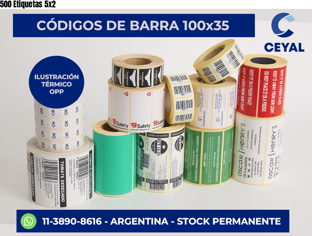 500 Etiquetas 5×2