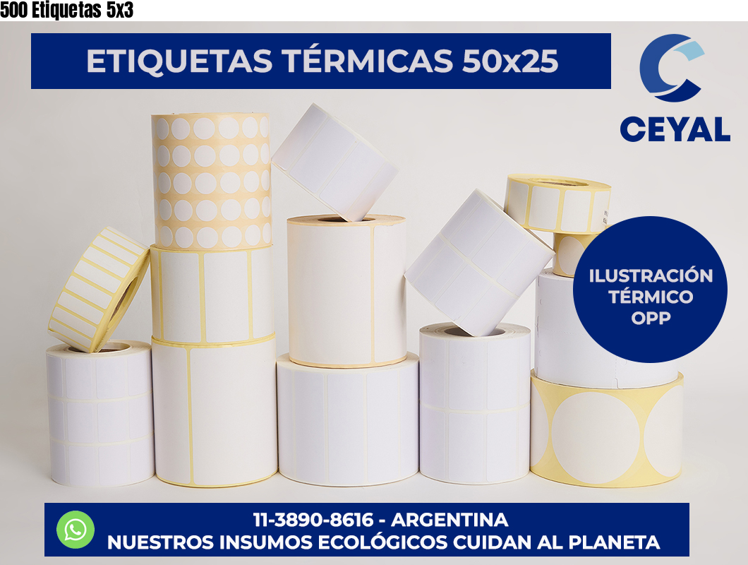 500 Etiquetas 5×3