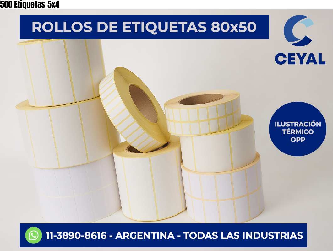 500 Etiquetas 5×4