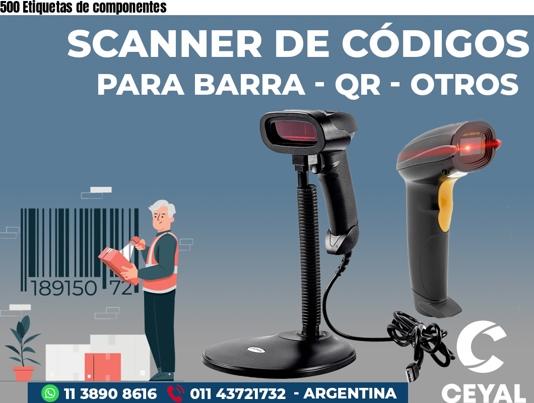 500 Etiquetas de componentes