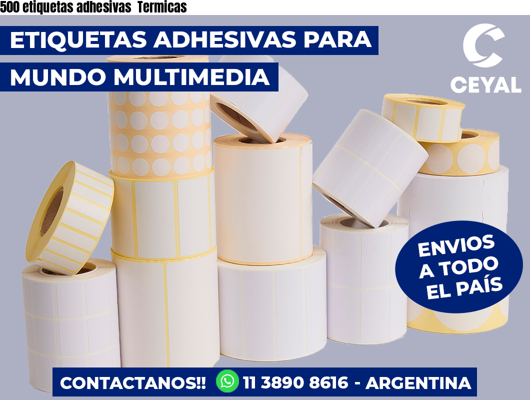 500 etiquetas adhesivas Termicas