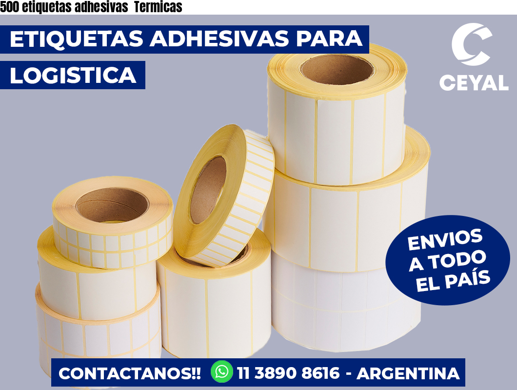 500 etiquetas adhesivas Termicas