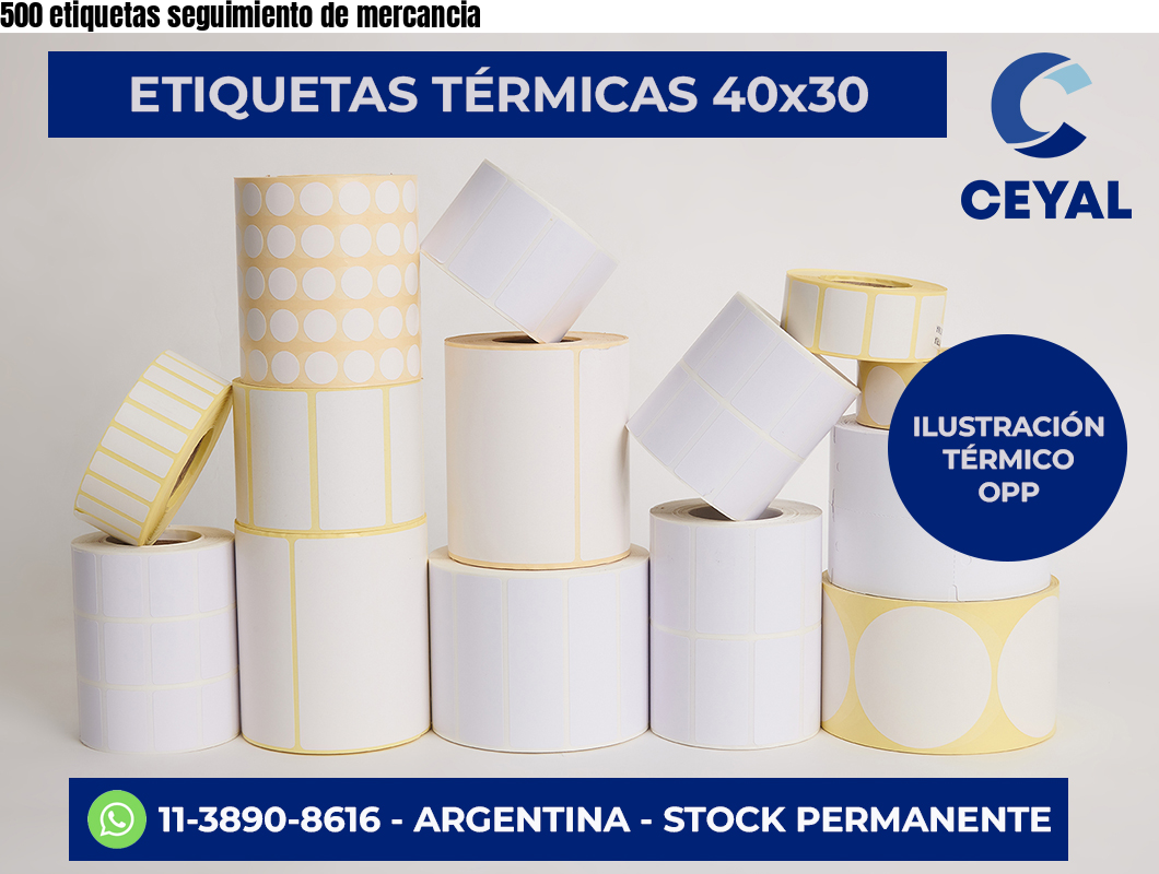 500 etiquetas seguimiento de mercancia
