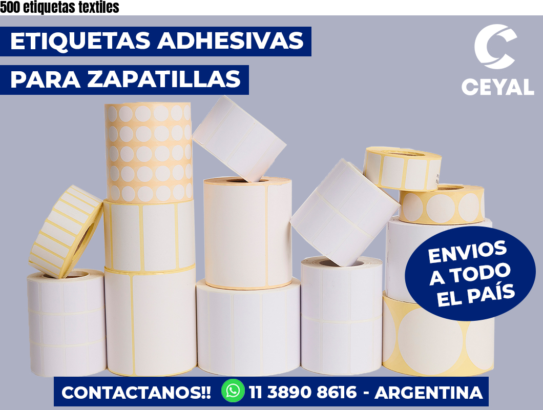 500 etiquetas textiles