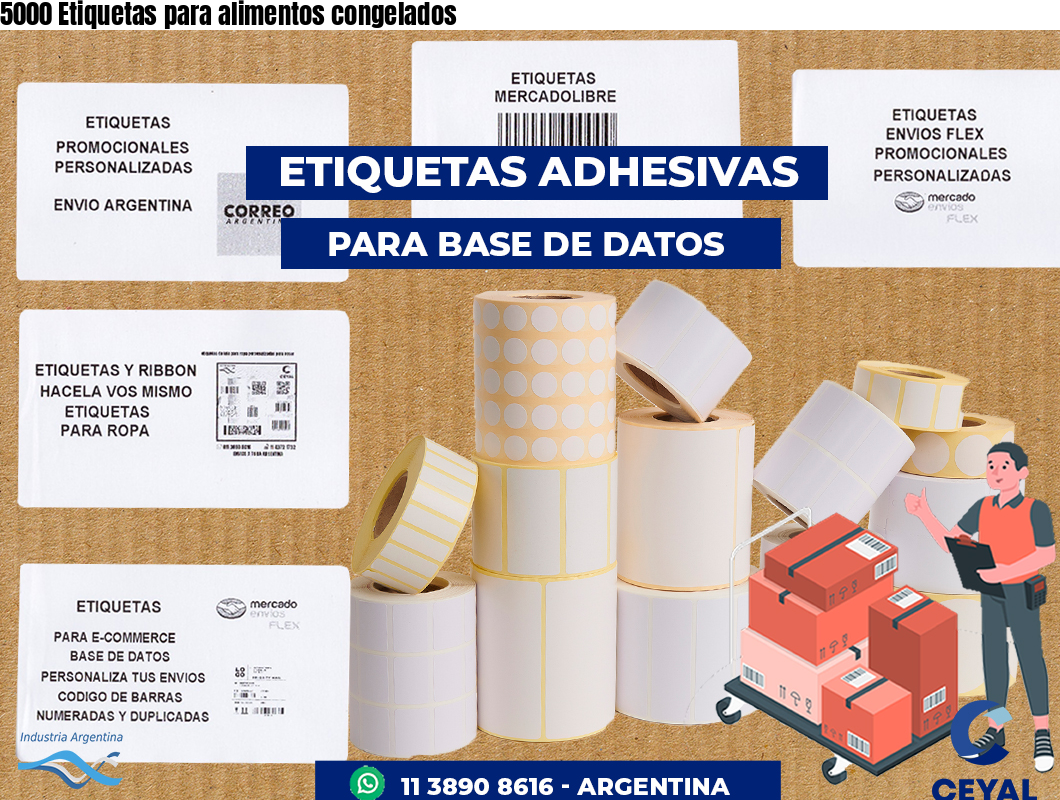 5000 Etiquetas para alimentos congelados