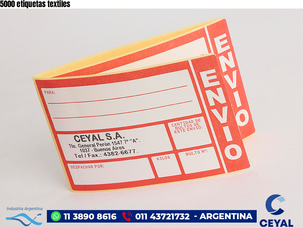 5000 etiquetas textiles