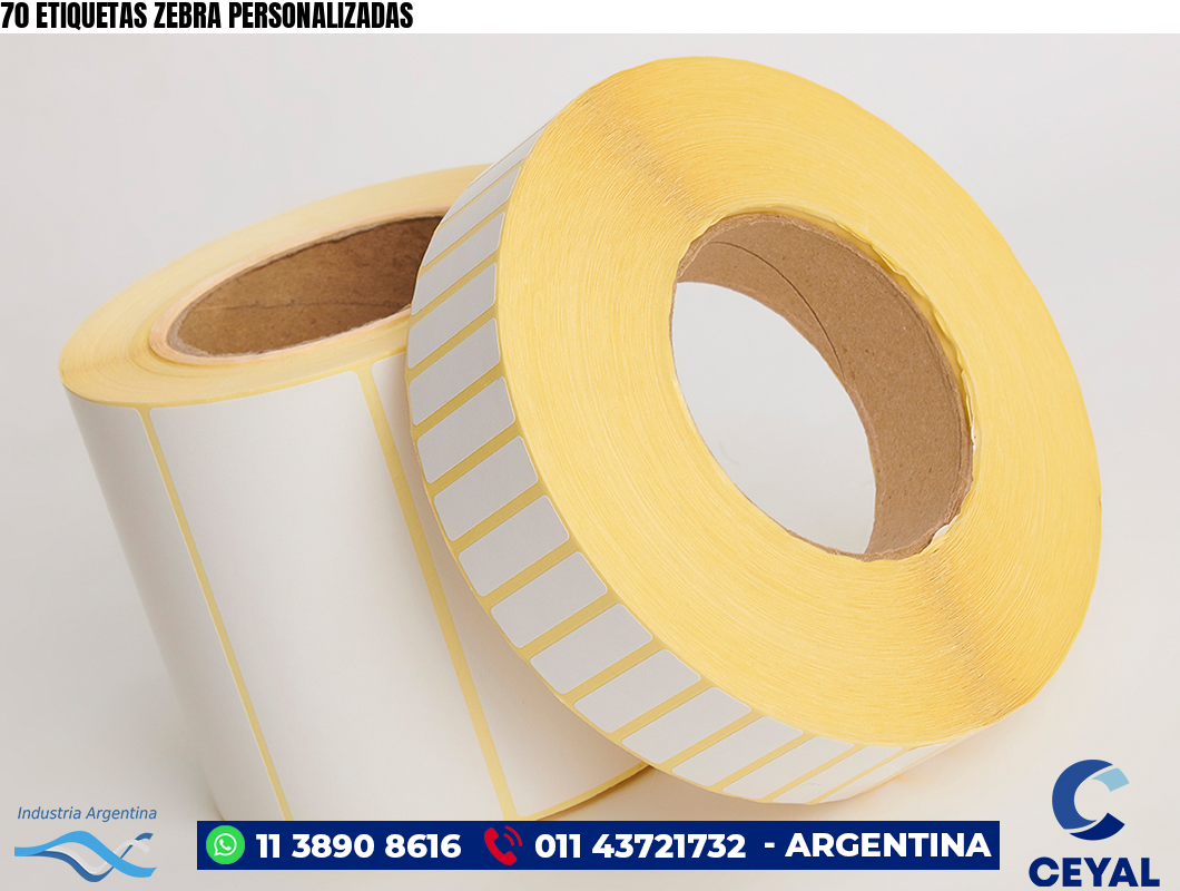 70 ETIQUETAS ZEBRA PERSONALIZADAS