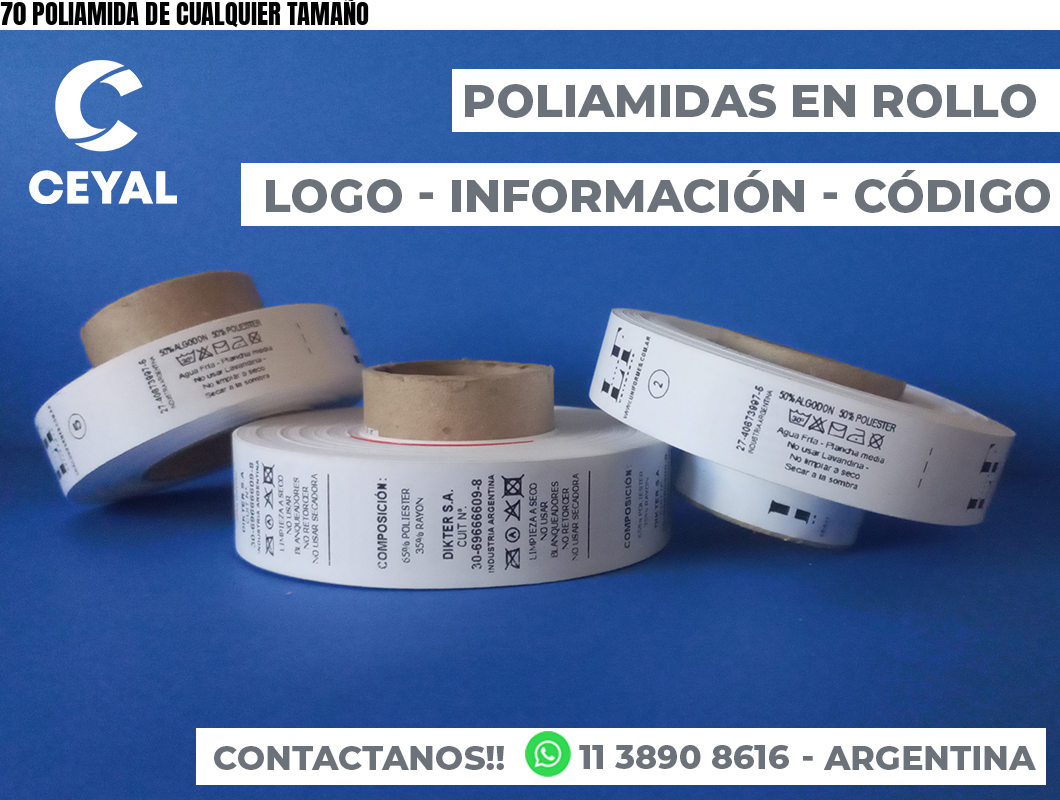 70 POLIAMIDA DE CUALQUIER TAMAÑO