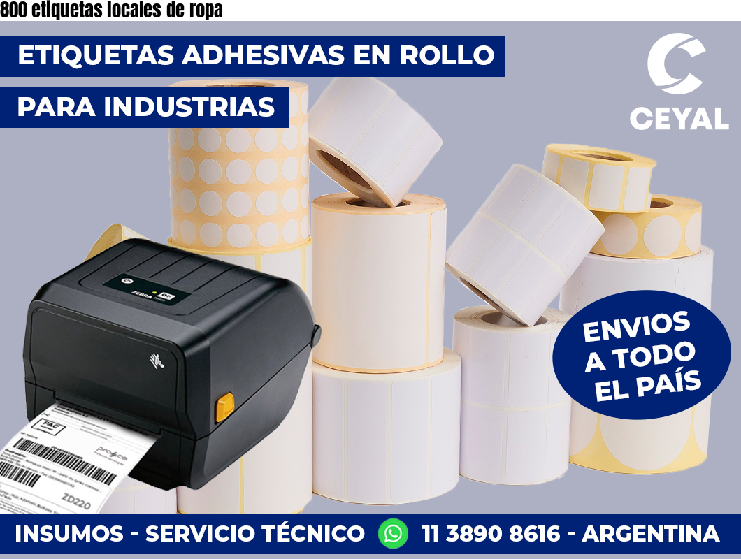 800 etiquetas locales de ropa