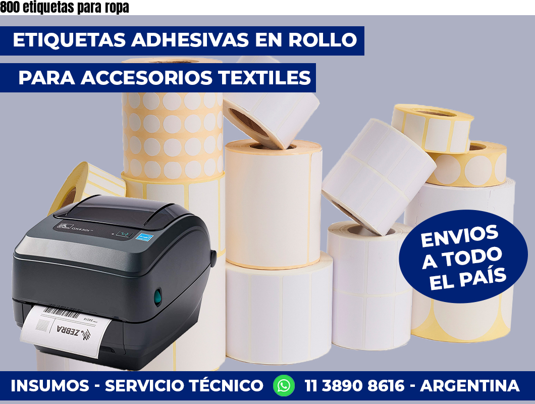 800 etiquetas para ropa
