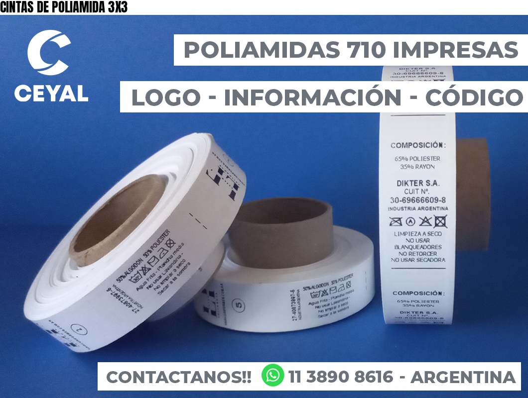 CINTAS DE POLIAMIDA 3X3