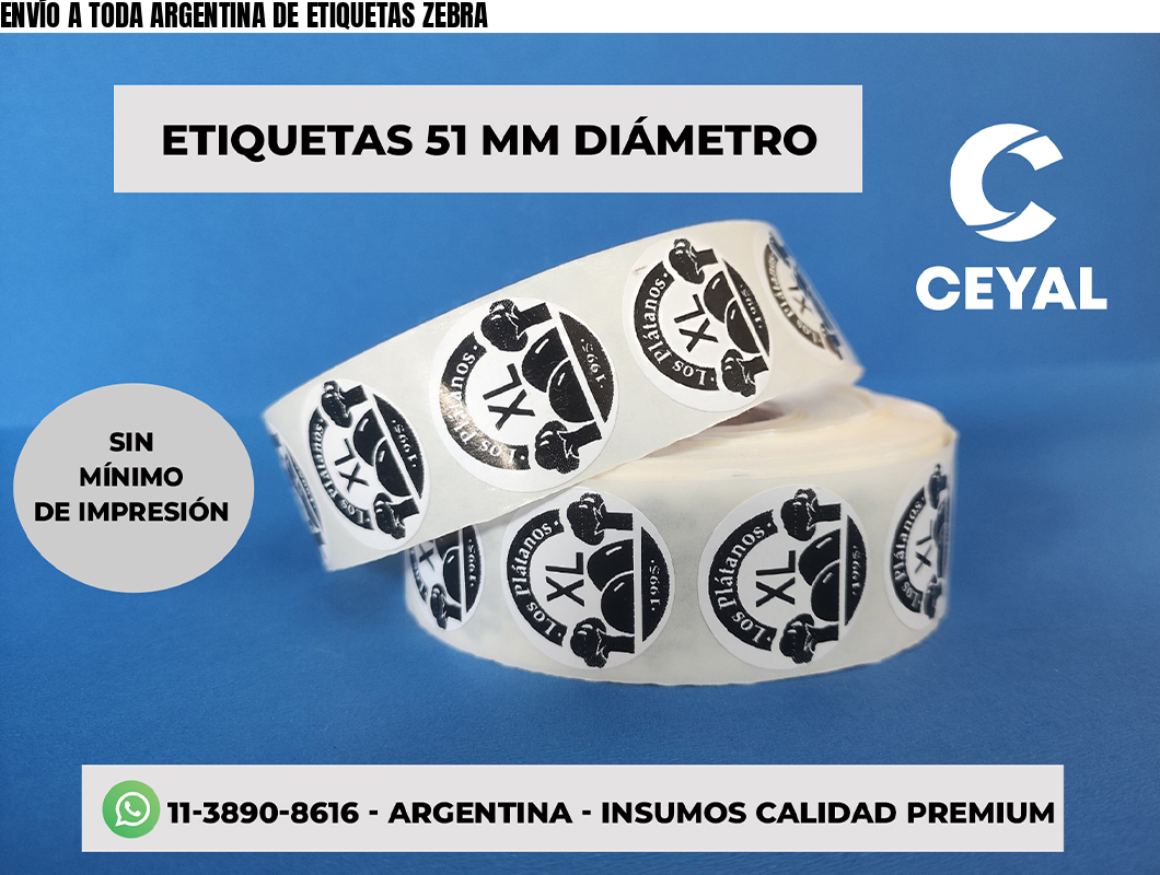 ENVÍO A TODA ARGENTINA DE ETIQUETAS ZEBRA