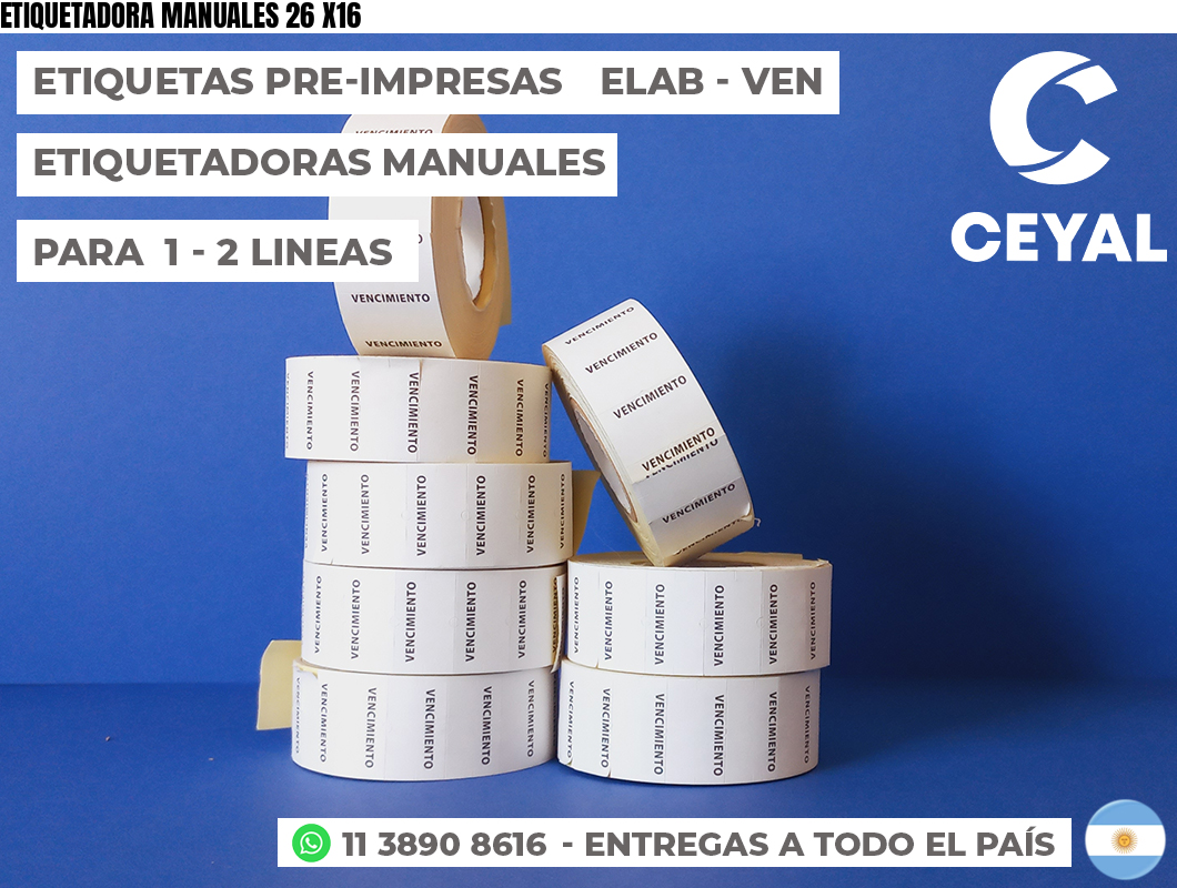 ETIQUETADORA MANUALES 26 X16