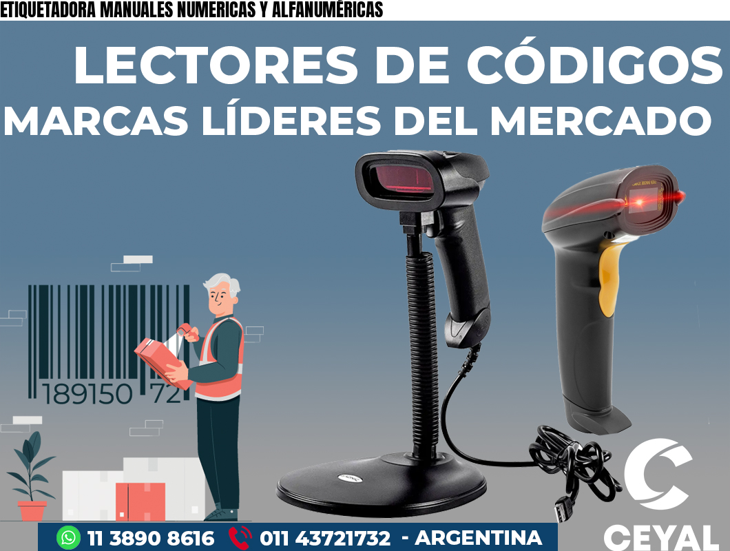 ETIQUETADORA MANUALES NUMERICAS Y ALFANUMÉRICAS