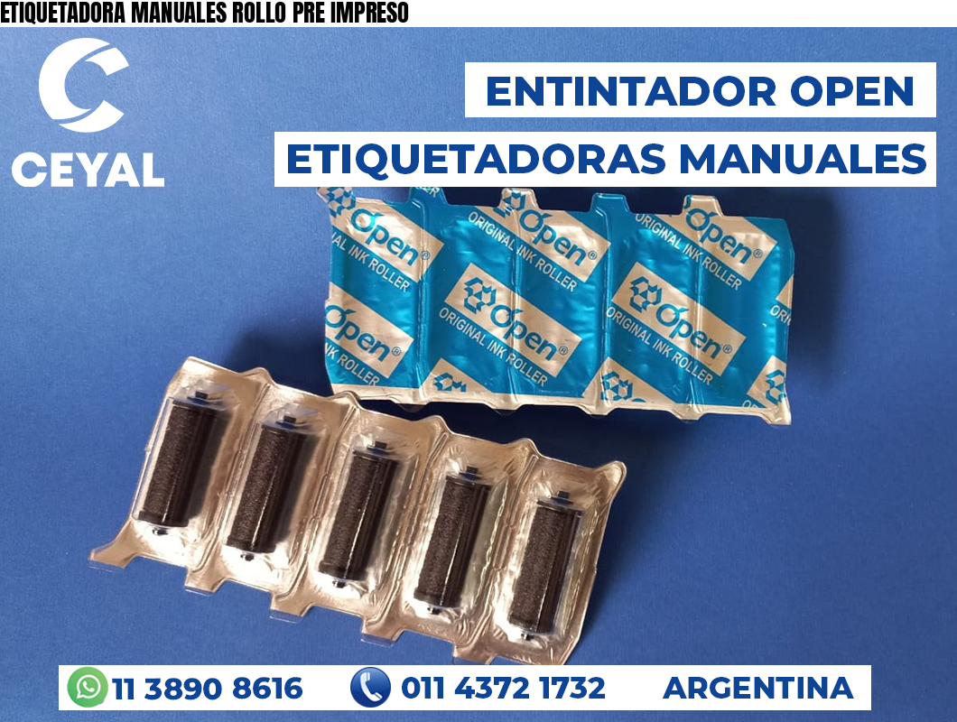 ETIQUETADORA MANUALES ROLLO PRE IMPRESO