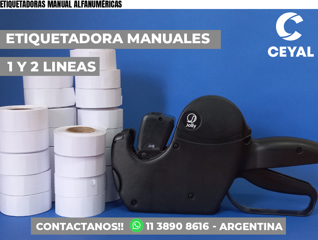 ETIQUETADORAS MANUAL ALFANUMÉRICAS