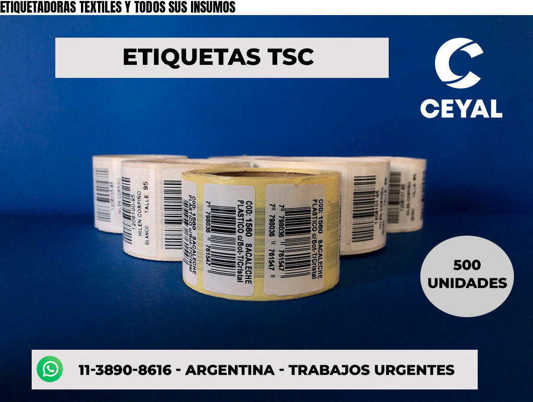 ETIQUETADORAS TEXTILES Y TODOS SUS INSUMOS