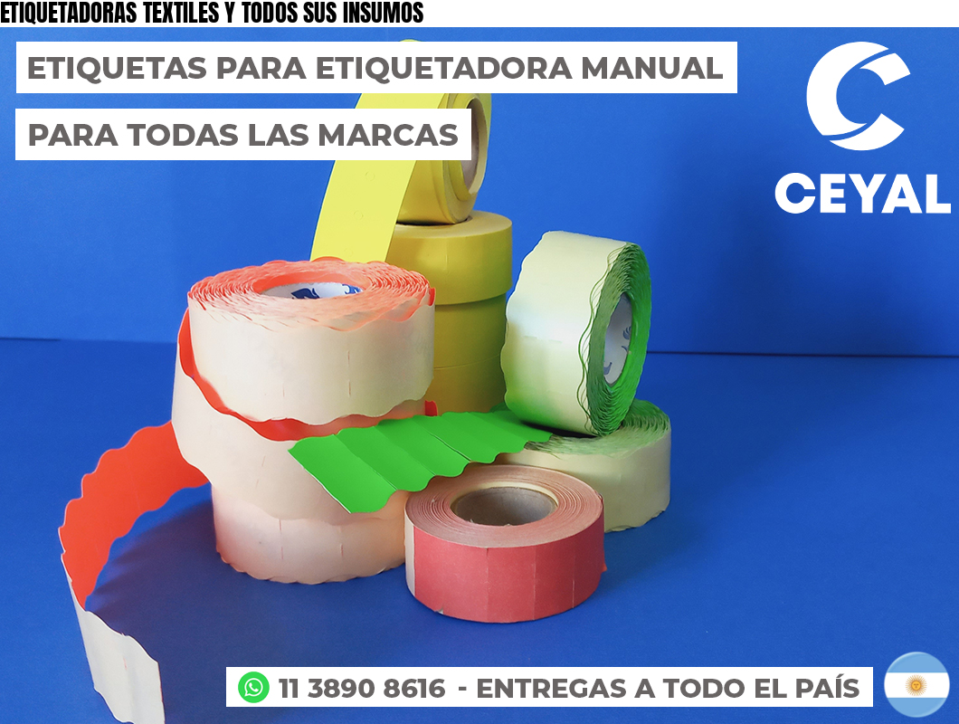ETIQUETADORAS TEXTILES Y TODOS SUS INSUMOS