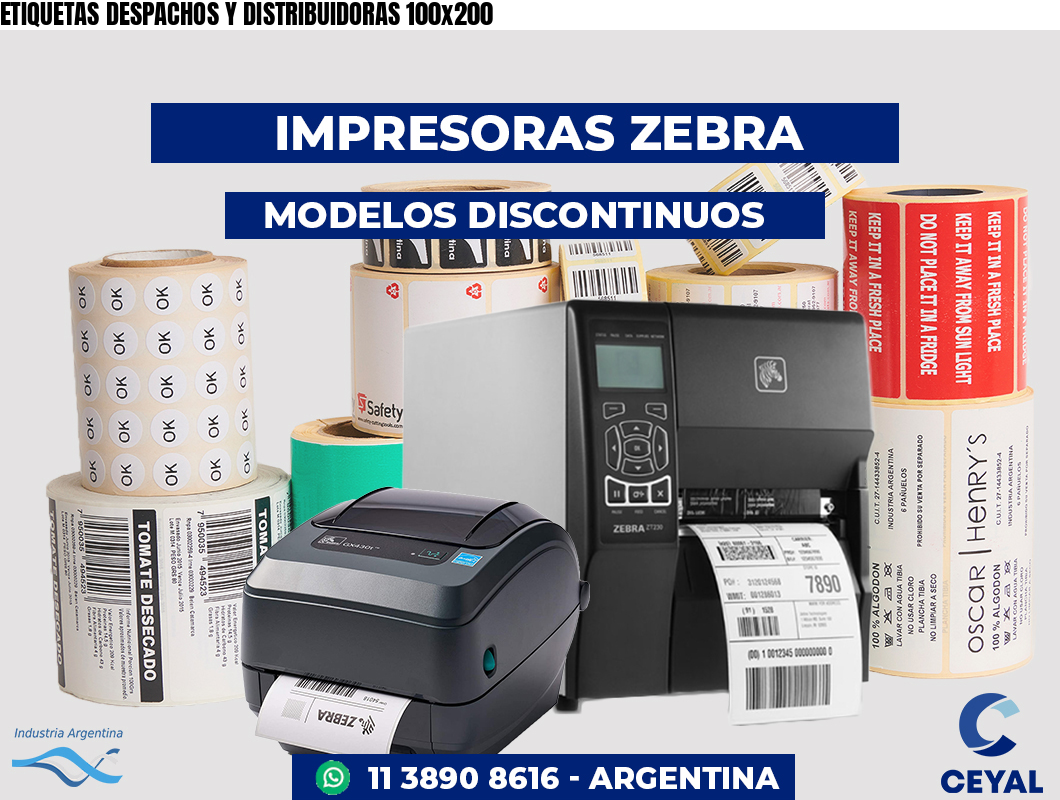 ETIQUETAS DESPACHOS Y DISTRIBUIDORAS 100x200