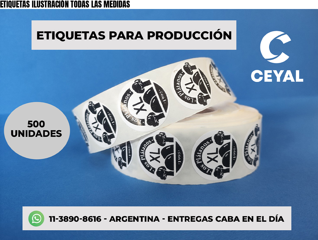 ETIQUETAS ILUSTRACIÓN TODAS LAS MEDIDAS