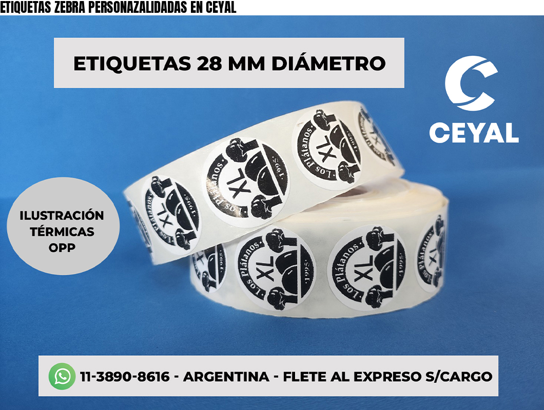 ETIQUETAS ZEBRA PERSONAZALIDADAS EN CEYAL