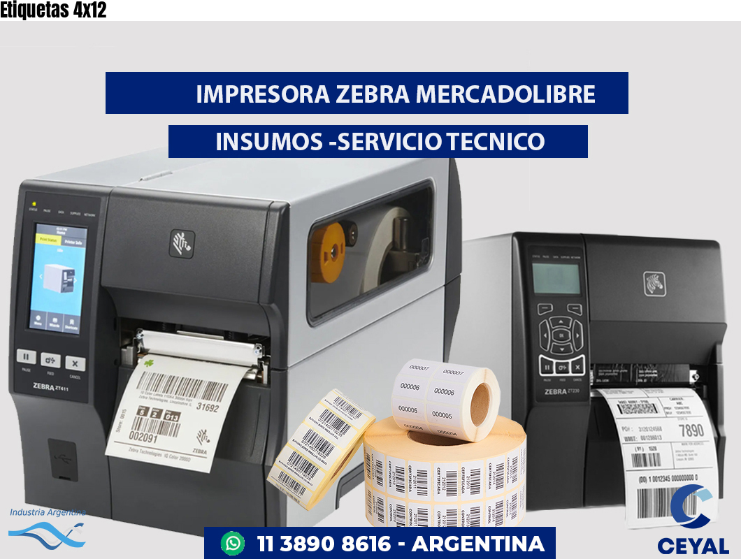 Etiquetas 4x12