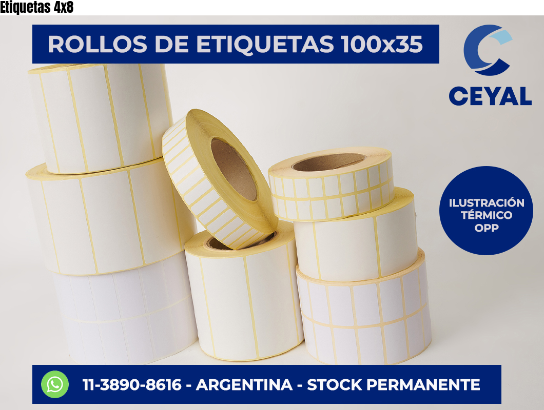 Etiquetas 4×8