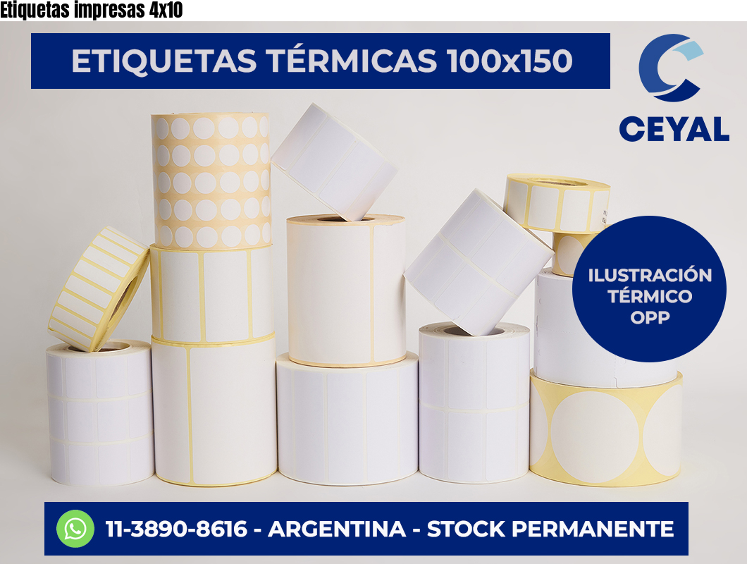 Etiquetas impresas 4×10