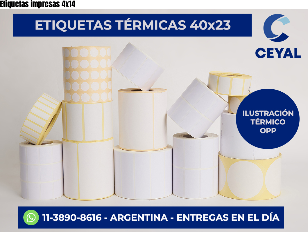 Etiquetas impresas 4×14