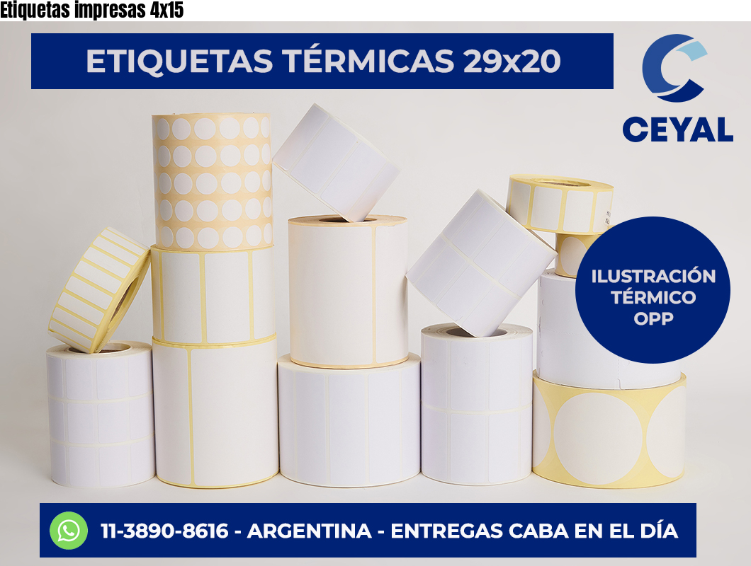 Etiquetas impresas 4×15