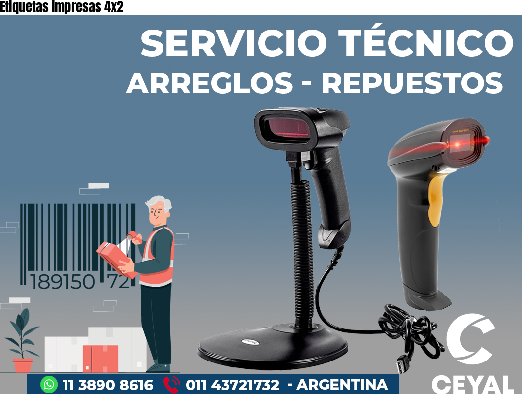 Etiquetas impresas 4x2