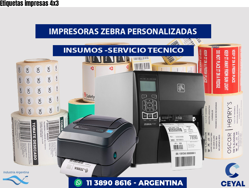 Etiquetas impresas 4x3