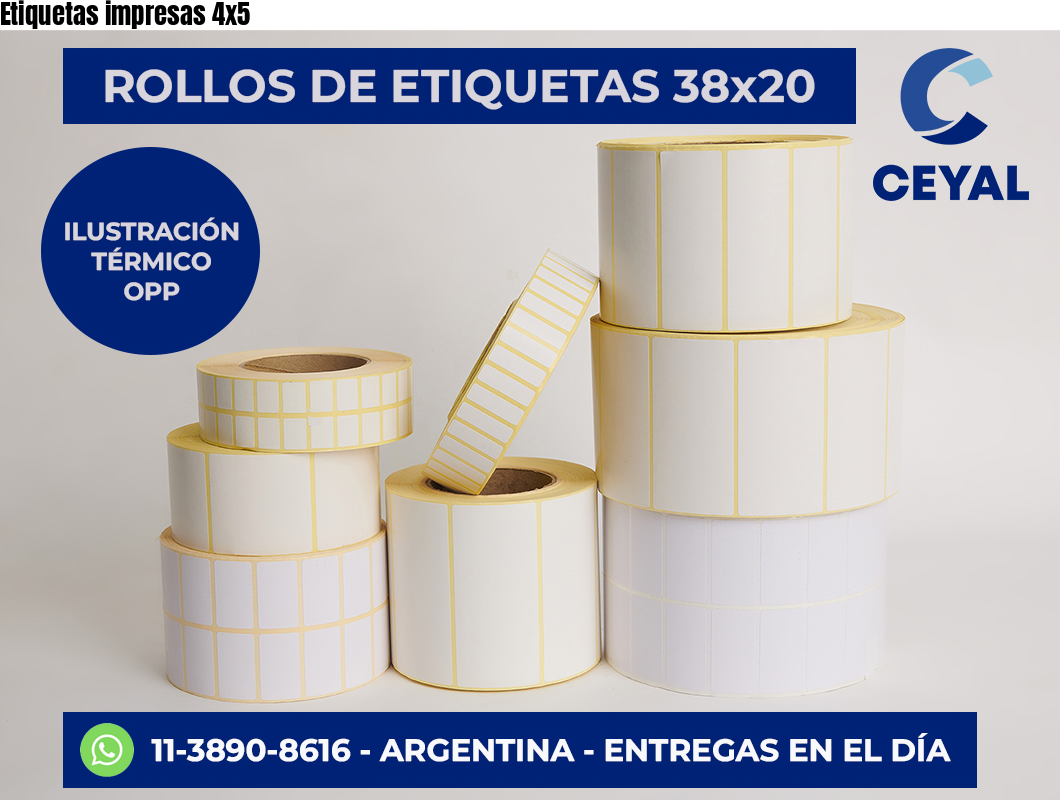 Etiquetas impresas 4×5
