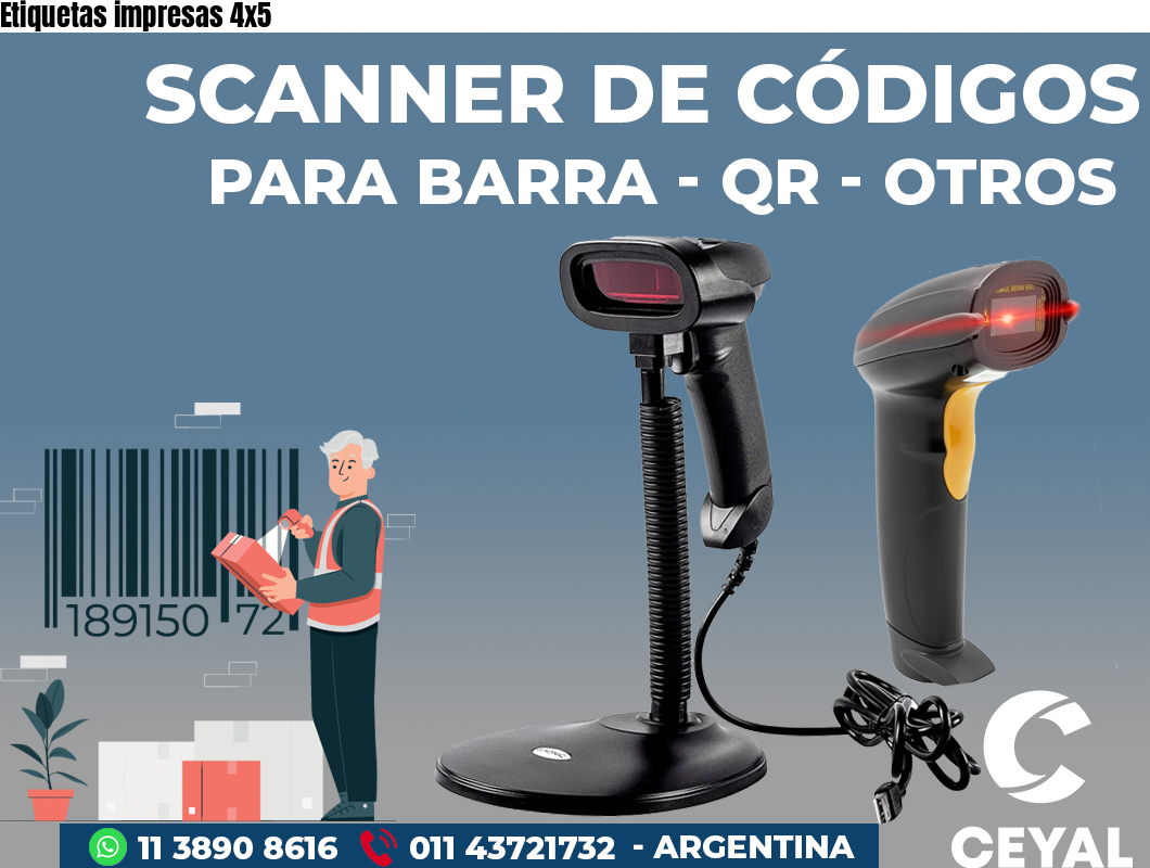 Etiquetas impresas 4x5