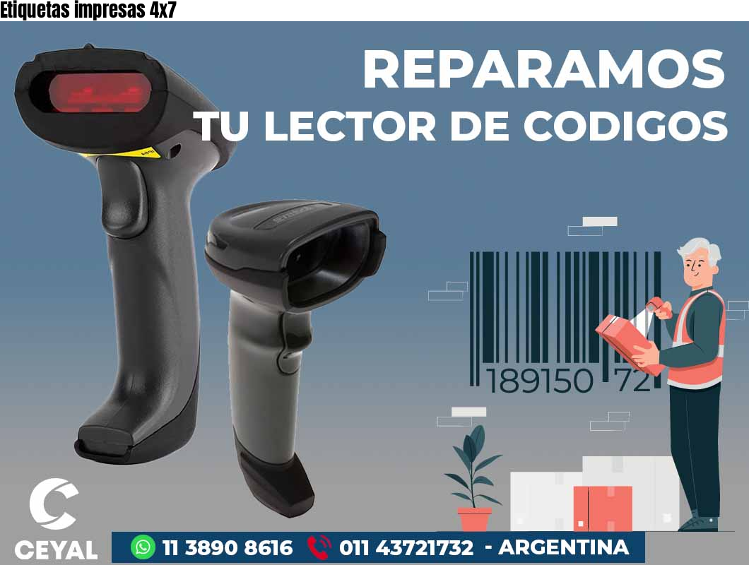 Etiquetas impresas 4x7