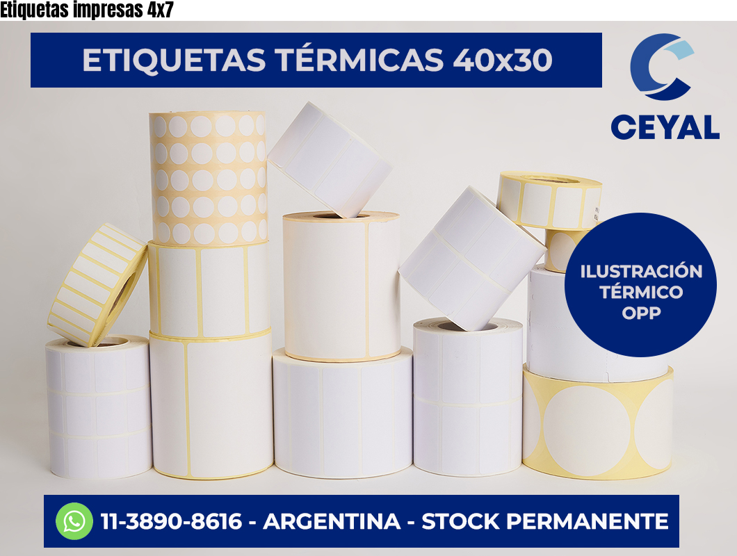 Etiquetas impresas 4×7