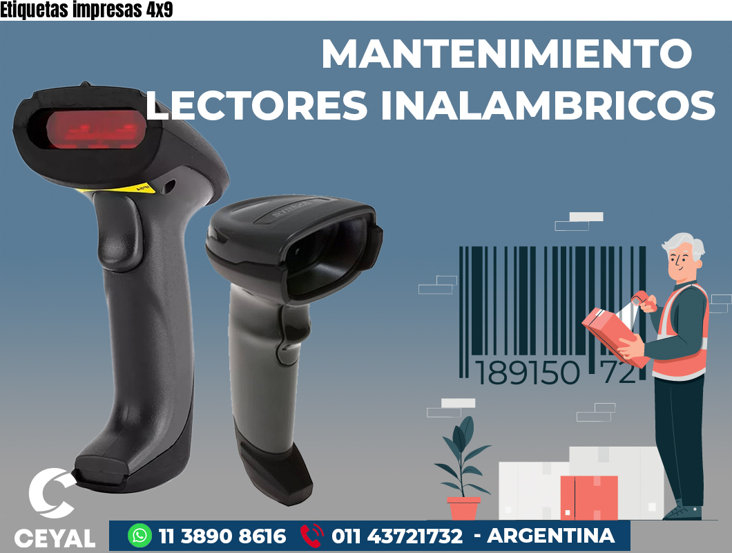 Etiquetas impresas 4x9