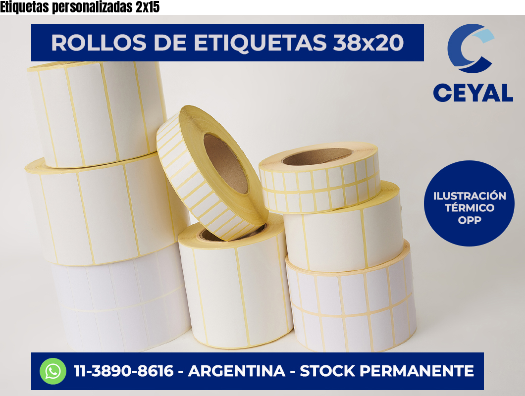 Etiquetas personalizadas 2×15